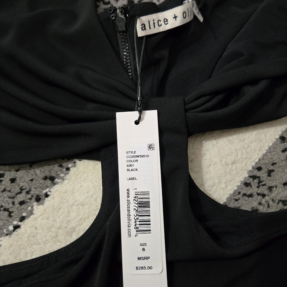 Alice + Olivia Havana cutout mini dress, size 6, NWT - Picture 5 of 14